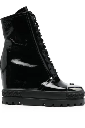 Casadei New Kult metal-toecap wedge boots