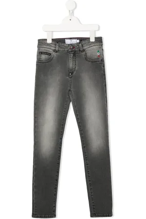 Philipp Plein Halbhohe Hexagon Slim-Fit-Hose