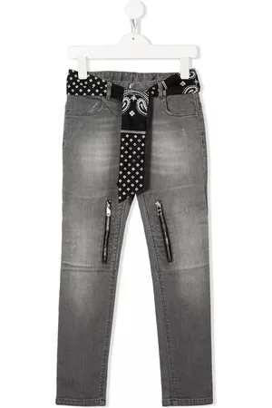 Givenchy Krawatten - Tie-waist stonewashed denim jeans