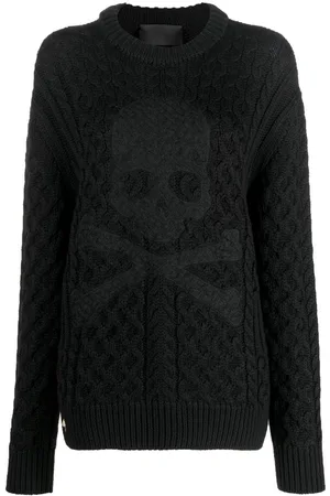Philipp Plein Pullover mit Totenkopf-Prägung
