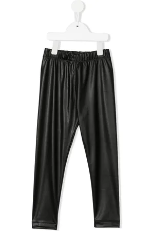 PHILOSOPHY DI LORENZO SERAFINI Logo-embroidered leather-effect pants