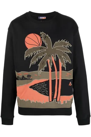 JUST DON Pullover mit Palmen-Print