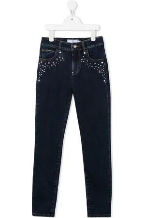 Philipp Plein Halbhohe Slim-Fit-Jeans