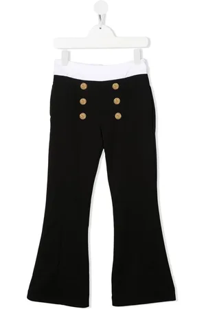 Balmain Schlaghose mit Knopfdetail