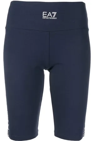 EA7 Radlerhose mit Logo-Print