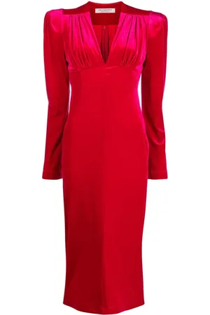 Serafini Empirekleid mit V-Ausschnitt