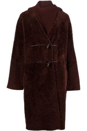 Fabiana Filippi Damen Mäntel - Corduroy hooded oversize coat