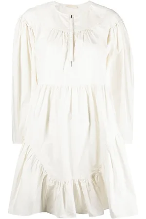 ULLA JOHNSON Popeline-Kleid mit Einsätzen