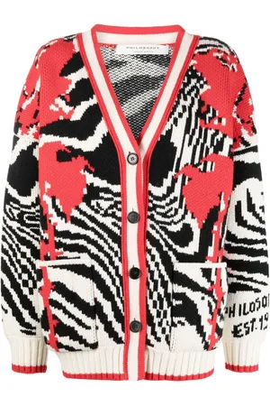 Serafini Cardigan mit Zebramuster