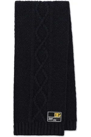 Dolce & Gabbana Jungen Schals - Logo-patch knitted scarf