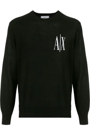 Armani Exchange Intarsien-Pullover mit Logo