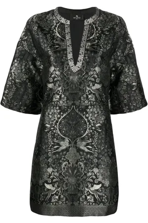 Etro Minikleid mit Blumenstickerei