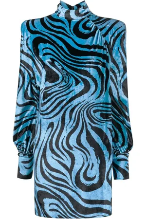 Serafini Kleid mit abstraktem Print