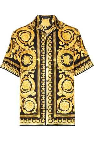 VERSACE Seidenhemd mit Barocco-Print