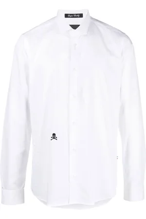 Philipp Plein Hemd mit aufgesticktem Totenkopf