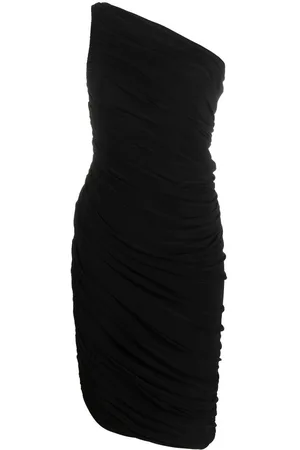 Norma Kamali One-Shoulder-Midikleid mit Raffungen