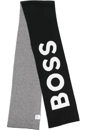 HUGO BOSS Jungen Schals - Intarsia-knit logo scarf
