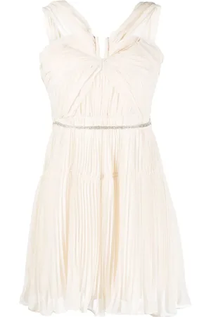 Self-Portrait Kristallverziertes Kleid mit Falten