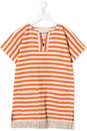 Little Bambah Gestreiftes Kleid mit Fransensaum
