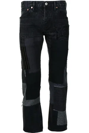 JUNYA WATANABE Cropped-Jeans im Patchwork-Design