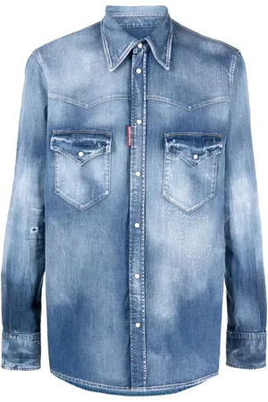 Dsquared2 Jeanshemd im Distressed-Look