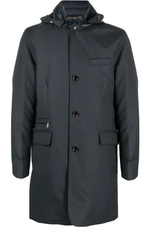 MOORER Kapuzenparka mit Knöpfen