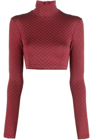 AMBUSH Cropped-Hemd mit Schachbrettmuster