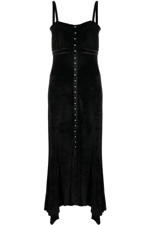 Paco rabanne Midikleid mit asymmetrischer Knopfleiste