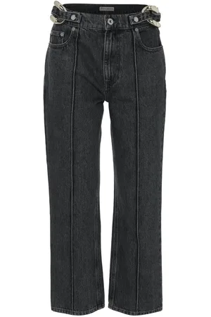 J.W.Anderson Gerade Cropped-Jeans mit Kettendetail
