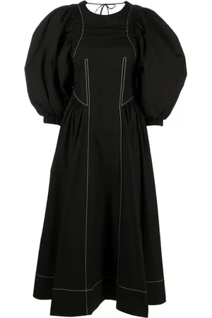 REJINA PYO Midikleid mit Puffärmeln