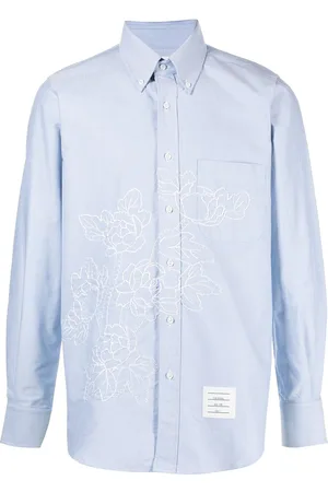 Thom Browne Hemd mit Blumenstickerei