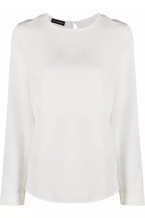 Emporio Armani Damen Lange Ärmel - Long-sleeve silk top