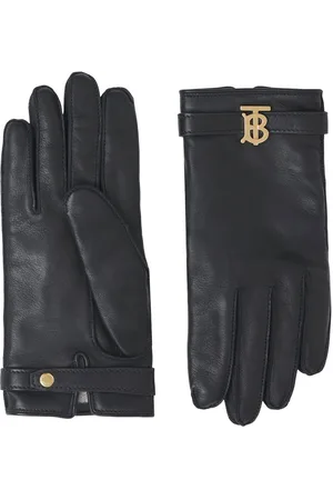 Burberry Logo-plaque snap-fit gloves