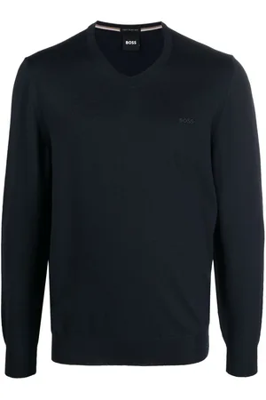 HUGO BOSS Pullover mit V-Ausschnitt
