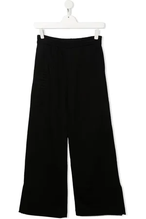Msgm Weite Hosen - TEEN wide-leg logo-embroidered track pants