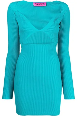 GAUGE81 Geripptes Kleid mit Cut-Outs