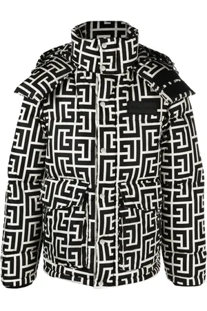 Balmain Mantel mit Monogrammmuster