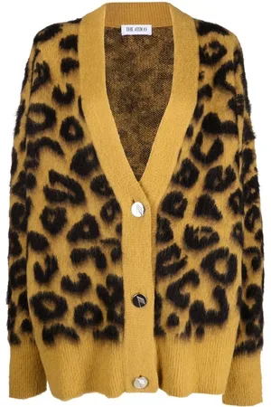 The Attico Cardigan mit Leopardenmuster