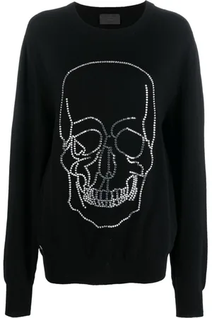 Philipp Plein Kaschmirpullover mit Totenkopf