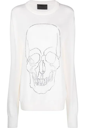 Philipp Plein Kaschmirpullover mit Totenkopf