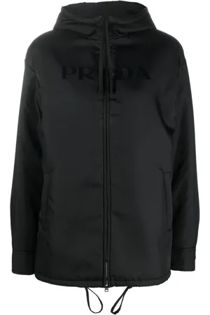 Prada Re-Nylon Sportjacke mit Kapuze