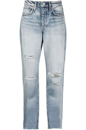 RAG&BONE Cropped-Distressed-Jeans