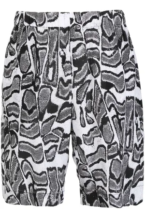 Edward Crutchley Shorts aus Seide mit abstraktem Muster
