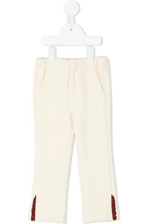 Familiar Straight-Leg-Hose mit Rüschen