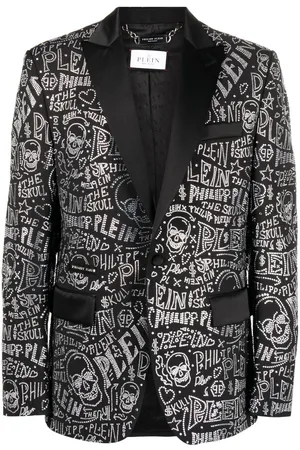 Philipp Plein Sakko mit Logo-Applikation