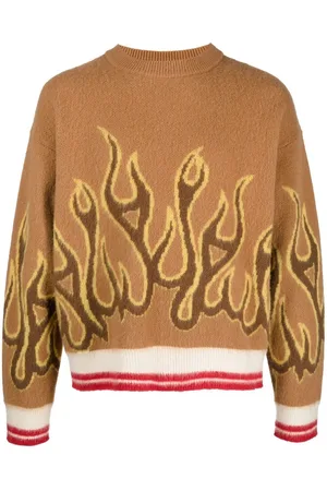 Palm Angels Burning Pullover mit tiefen Schultern