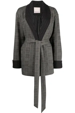 Antonio Marras Karierte Jacke mit Gürtel