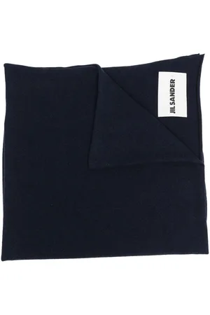 Jil Sander Kaschmirschal mit Logo-Patch