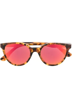 VERSACE Runde Sonnenbrille in Schildpattoptik