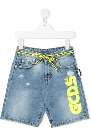 GCDS Jeans-Shorts mit Logo-Print